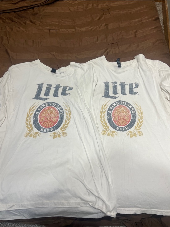District Other - District White "Lite" Graphic Short Sleeve Tee with Gold and Red Emblem